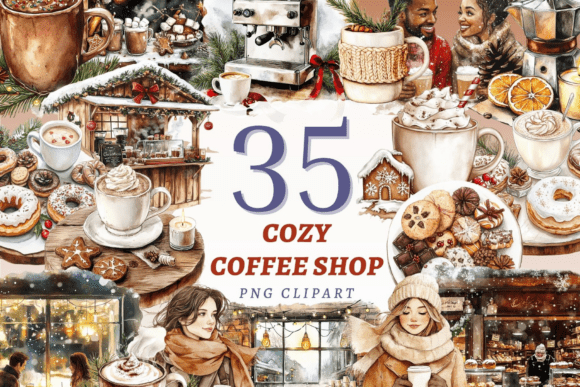 Download Cozy Coffee Shop PNG Bundle - Cozy Collection