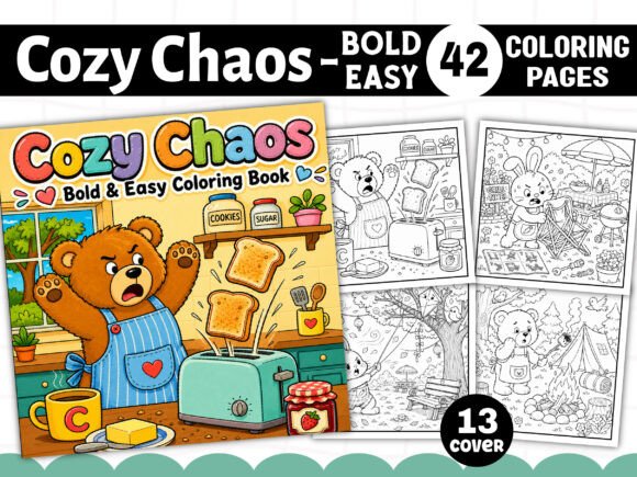 Download Cozy Chaos Cute &amp; Comfy Coloring Book - Cozy Collection