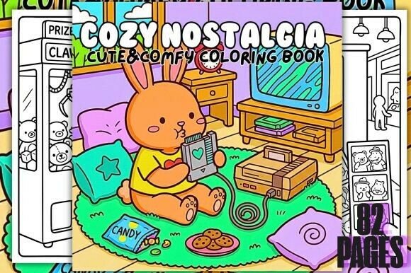 Download Cozy Nostalgia Cute&amp;Comfy Coloring Book - Cozy Collection