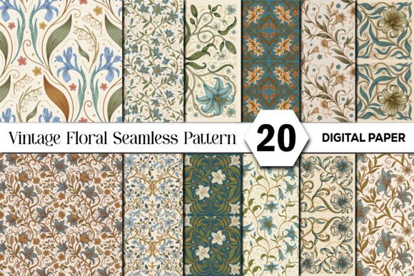 Download Vintage Floral Seamless Pattern - Vintage floral seamless pattern Collection