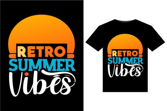 Download Retro Summer Vibes Illustrations for Pri - Summer vibes illustrations Collection